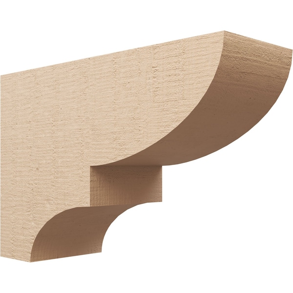 Ekena Millwork 12"W x 36"D x 24"H Classic Ridgewood Rough Cedar Woodgrain TimberThane Corbel, Primed Tan CORUR12X36X24RIDRCPR - main